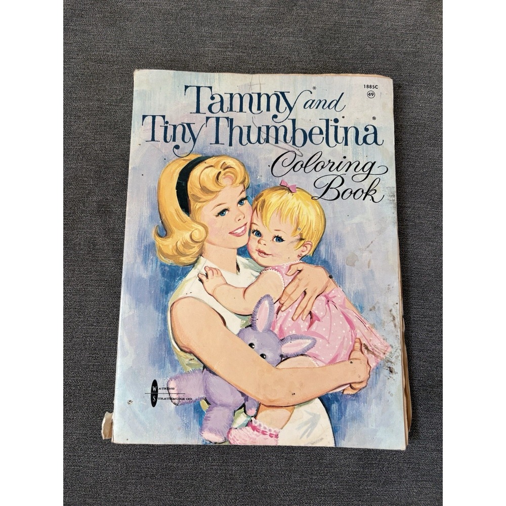 VINTAGE Tammy and Tiny Thumbelina Coloring Book 1885‎ C RARE Read